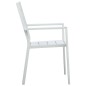 vidaXL Sillas de jardín 4 unidades HDPE aspecto de madera blanco vidaXL Sillas de jardín 4 unidades HDPE aspecto de madera blanco