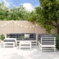 vidaXL Juego de muebles de jardín 7 pzas madera maciza de pino blanco vidaXL Juego de muebles de jardín 7 pzas madera maciza de pino blanco