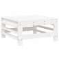 vidaXL Juego de muebles de jardín 7 pzas madera maciza de pino blanco vidaXL Juego de muebles de jardín 7 pzas madera maciza de pino blanco