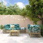 vidaXL Juego de muebles de jardín 6 pzas madera de pino impregnada vidaXL Juego de muebles de jardín 6 pzas madera de pino impregnada
