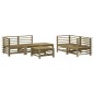 vidaXL Juego de muebles de jardín 6 pzas madera de pino impregnada vidaXL Juego de muebles de jardín 6 pzas madera de pino impregnada