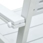 vidaXL Sillas de jardín 4 unidades HDPE aspecto de madera blanco vidaXL Sillas de jardín 4 unidades HDPE aspecto de madera blanco