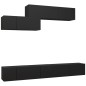 vidaXL Set de muebles de salón TV 6 pzas madera de ingeniería negro