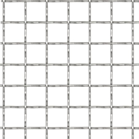 vidaXL Panel de malla alambre rizado acero inox. 100x85 cm 31x31x3 mm