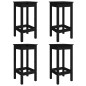 vidaXL Set de mesa y taburetes altos jardín 5 piezas madera pino negro vidaXL Set de mesa y taburetes altos jardín 5 piezas madera pino negro