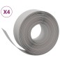 vidaXL Borduras de jardín 4 uds polietileno gris 10 m 20 cm vidaXL Borduras de jardín 4 uds polietileno gris 10 m 20 cm