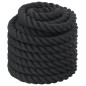 vidaXL Cuerda de batalla poliéster negro 15 m 11 kg vidaXL Cuerda de batalla poliéster negro 15 m 11 kg