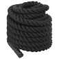 vidaXL Cuerda de batalla poliéster negro 15 m 11 kg vidaXL Cuerda de batalla poliéster negro 15 m 11 kg
