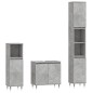 vidaXL Set de muebles baño 3 pzas madera contrachapada gris hormigón vidaXL Set de muebles baño 3 pzas madera contrachapada gris hormigón