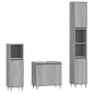 vidaXL Set de muebles de baño 3 pzas madera contrachapada gris sonoma vidaXL Set de muebles de baño 3 pzas madera contrachapada gris sonoma
