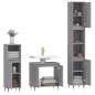 vidaXL Set de muebles de baño 3 pzas madera contrachapada gris sonoma vidaXL Set de muebles de baño 3 pzas madera contrachapada gris sonoma
