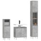 vidaXL Set de muebles baño 3 pzas madera contrachapada gris hormigón vidaXL Set de muebles baño 3 pzas madera contrachapada gris hormigón