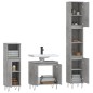 vidaXL Set de muebles baño 3 pzas madera contrachapada gris hormigón vidaXL Set de muebles baño 3 pzas madera contrachapada gris hormigón