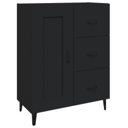 vidaXL Aparador de madera contrachapada negro 69,5x34x90 cm