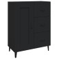 vidaXL Aparador de madera contrachapada negro 69,5x34x90 cm vidaXL Aparador de madera contrachapada negro 69,5x34x90 cm