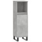 vidaXL Set de muebles baño 3 pzas madera contrachapada gris hormigón