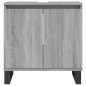 vidaXL Set de muebles de baño 3 pzas madera contrachapada gris sonoma