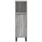 vidaXL Set de muebles de baño 3 pzas madera contrachapada gris sonoma
