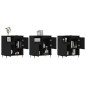 vidaXL Aparadores 3 uds madera contrachapada negro vidaXL Aparadores 3 uds madera contrachapada negro