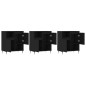 vidaXL Aparadores 3 uds madera contrachapada negro vidaXL Aparadores 3 uds madera contrachapada negro