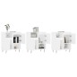 vidaXL Aparadores 3 uds madera contrachapada blanco vidaXL Aparadores 3 uds madera contrachapada blanco