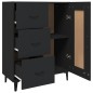 vidaXL Aparador de madera contrachapada negro 69,5x34x90 cm vidaXL Aparador de madera contrachapada negro 69,5x34x90 cm