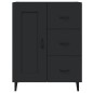 vidaXL Aparador de madera contrachapada negro 69,5x34x90 cm vidaXL Aparador de madera contrachapada negro 69,5x34x90 cm