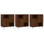 vidaXL Aparadores 3 uds madera contrachapada marrón roble vidaXL Aparadores 3 uds madera contrachapada marrón roble