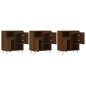 vidaXL Aparadores 3 uds madera contrachapada marrón roble vidaXL Aparadores 3 uds madera contrachapada marrón roble