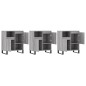 vidaXL Aparadores 3 uds madera contrachapada gris Sonoma vidaXL Aparadores 3 uds madera contrachapada gris Sonoma