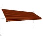 vidaXL Toldo manual retráctil naranja y marrón 400 cm vidaXL Toldo manual retráctil naranja y marrón 400 cm