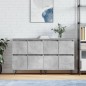 vidaXL Aparadores 2 uds madera contrachapada gris hormigón vidaXL Aparadores 2 uds madera contrachapada gris hormigón