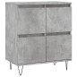 vidaXL Aparadores 2 uds madera contrachapada gris hormigón vidaXL Aparadores 2 uds madera contrachapada gris hormigón