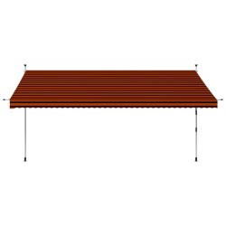vidaXL Toldo manual retráctil naranja y marrón 400 cm