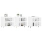 vidaXL Aparadores 3 uds madera contrachapada blanco vidaXL Aparadores 3 uds madera contrachapada blanco