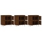 vidaXL Aparadores 3 uds madera contrachapada marrón roble vidaXL Aparadores 3 uds madera contrachapada marrón roble