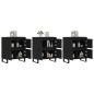 vidaXL Aparadores 3 uds madera contrachapada negro vidaXL Aparadores 3 uds madera contrachapada negro