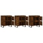 vidaXL Aparadores 3 uds madera contrachapada roble ahumado vidaXL Aparadores 3 uds madera contrachapada roble ahumado