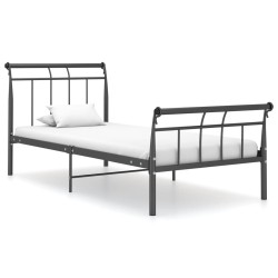 vidaXL Estructura de cama de metal negra 90x200 cm 