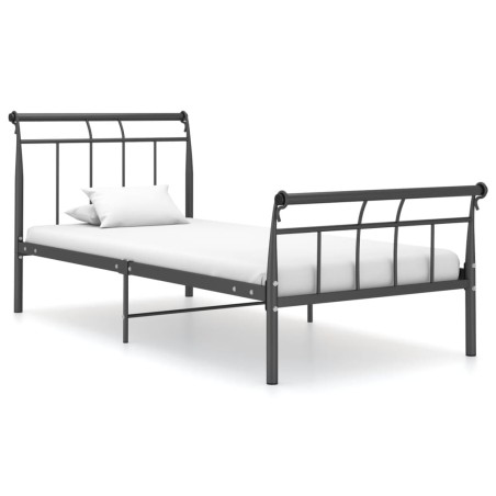 vidaXL Estructura de cama de metal negra 90x200 cm 