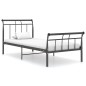 vidaXL Estructura de cama de metal negra 90x200 cm 