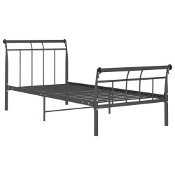 vidaXL Estructura de cama de metal negra 90x200 cm 