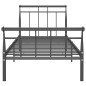 vidaXL Estructura de cama de metal negra 90x200 cm 