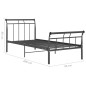 vidaXL Estructura de cama de metal negra 90x200 cm 