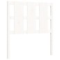 vidaXL Estructura de cama con cabecero madera maciza blanco 100x200 cm