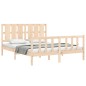 vidaXL Estructura de cama de matrimonio con cabecero madera maciza vidaXL Estructura de cama de matrimonio con cabecero madera maciza