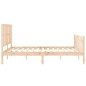 vidaXL Estructura de cama de matrimonio con cabecero madera maciza vidaXL Estructura de cama de matrimonio con cabecero madera maciza