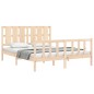 vidaXL Estructura de cama con cabecero madera maciza 160x200 cm