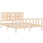 vidaXL Estructura de cama con cabecero madera maciza 160x200 cm