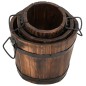 vidaXL Juego de maceteros cubo de madera 3 piezas madera maciza abeto